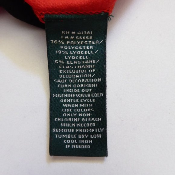 RALPH LAUREN ACTIVE BRAND WOMENS RED BLACK SIDE STRIPE KNIT LONG SLEEVE - LARGE - Picture 9 of 9